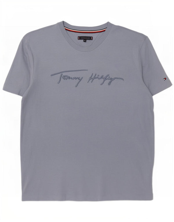 Tommy Hilfiger T-shirt graphique pour homme en coton bleu 2XL