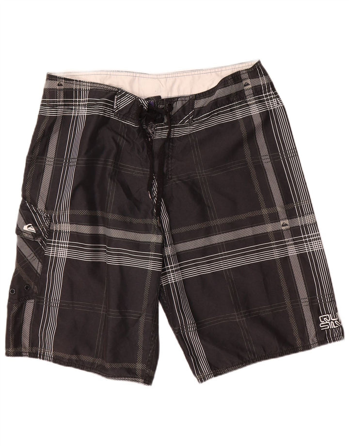 Quiksilver Short de Bain Homme Medium Black Check Polyester