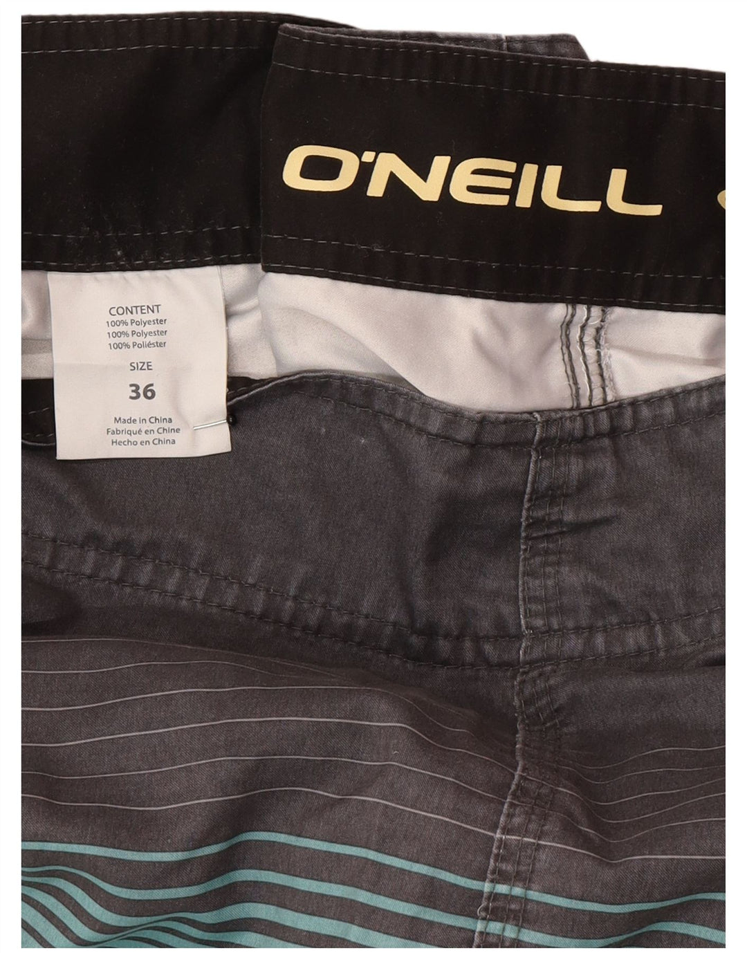O'Neill Short de bain homme grand gris rayé polyester