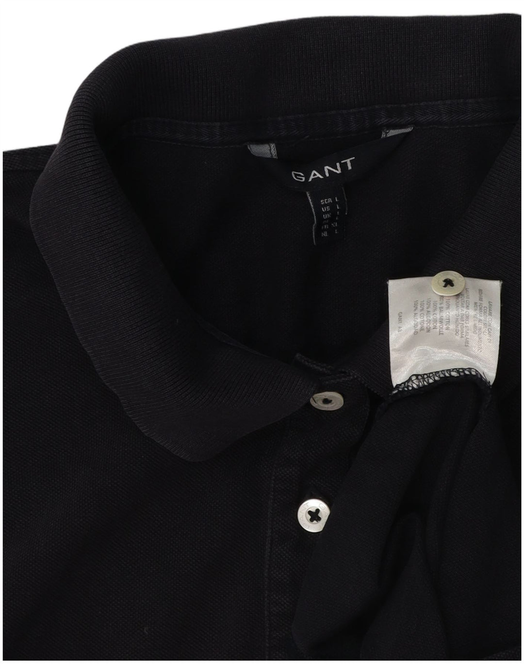 GANT Polo Femme UK 14 Large Bleu Marine Coton