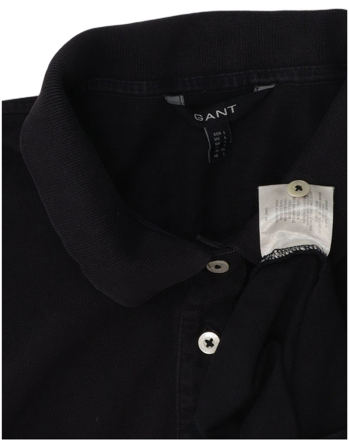 GANT Polo Femme UK 14 Large Bleu Marine Coton