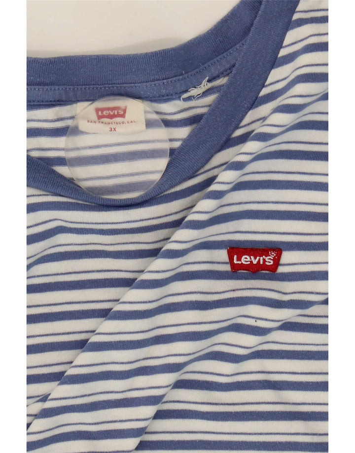 Levi's T-Shirt Homme 3XL Bleu Rayé