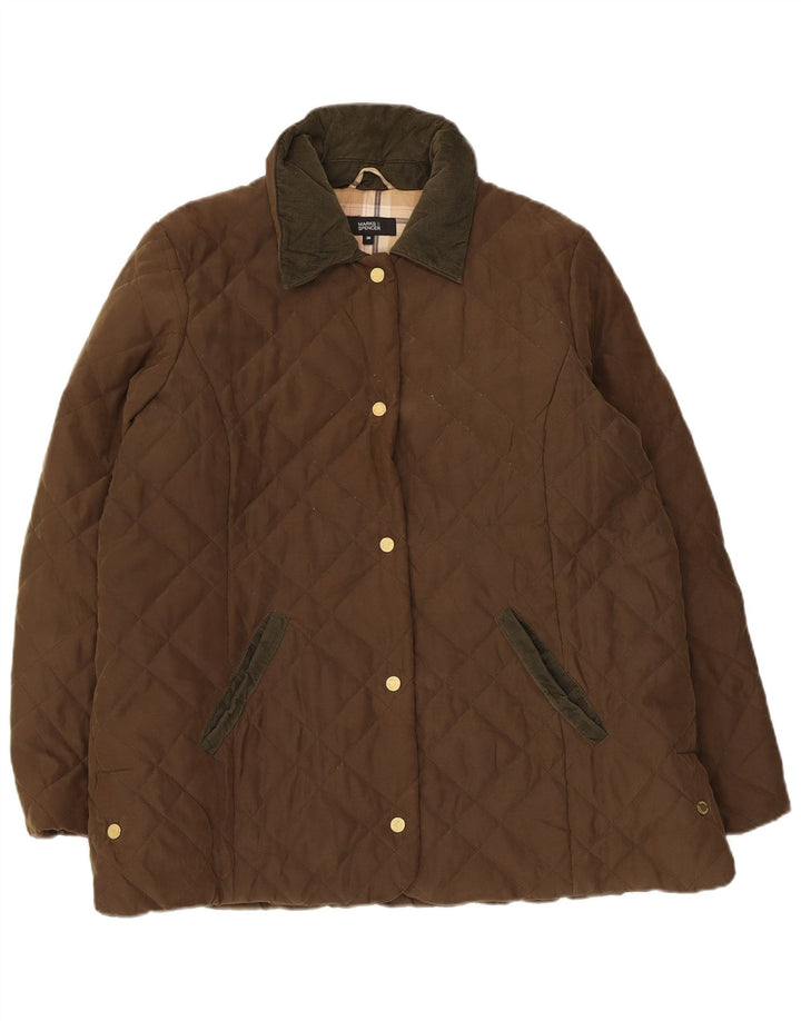 Marks & Spencer Veste matelassée pour femme UK 20 2XL Kaki Polyester