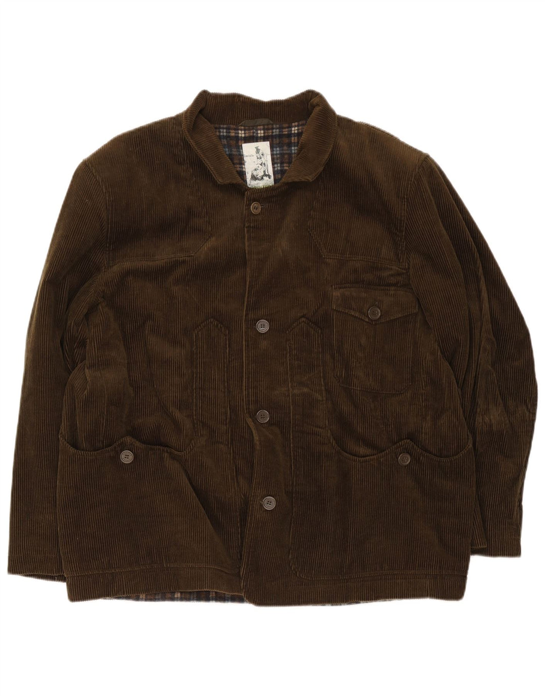 Hunter Veste en velours côtelé pour homme IT 50 Large Marron Coton