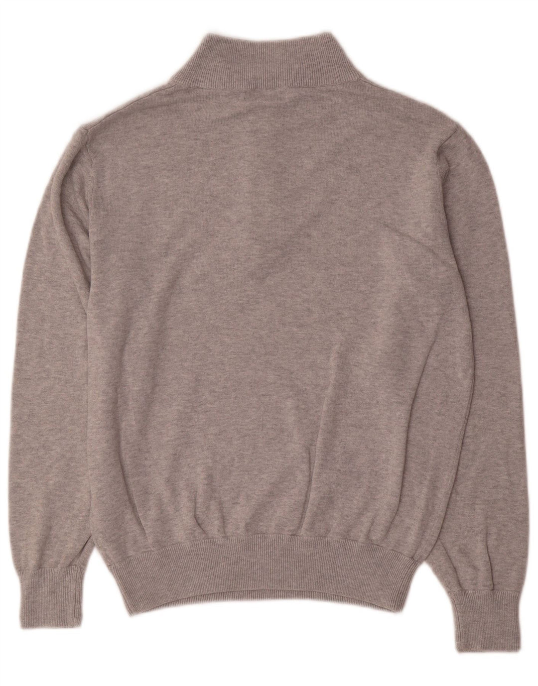 Calvin Klein Pull Col Zippé Homme Gris Moyen Coton