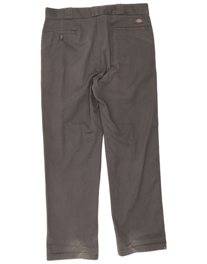 Dickies Pantalon Chino Droit Homme W36 L32 Gris Polyester
