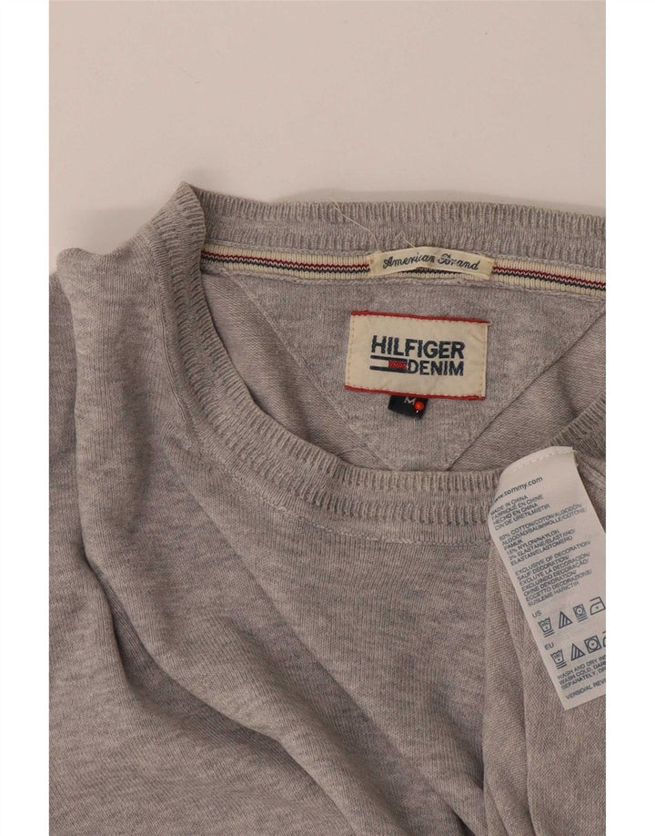 Tommy Hilfiger Pull Ras du Cou Homme Gris Moyen Coton