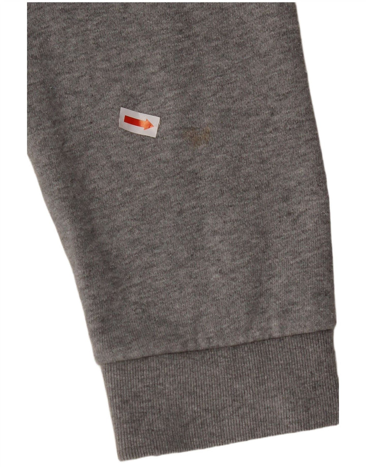 ADIDAS Pull à capuche pour homme en coton moucheté gris moyen