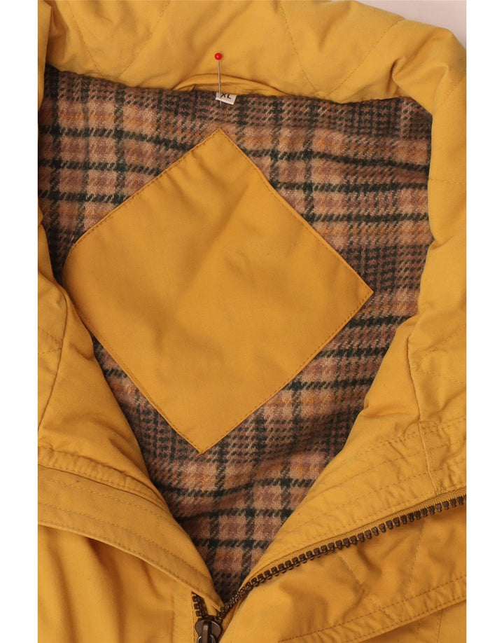 vintage Mens Utility Gilet UK 42 XL Jaune Polyester