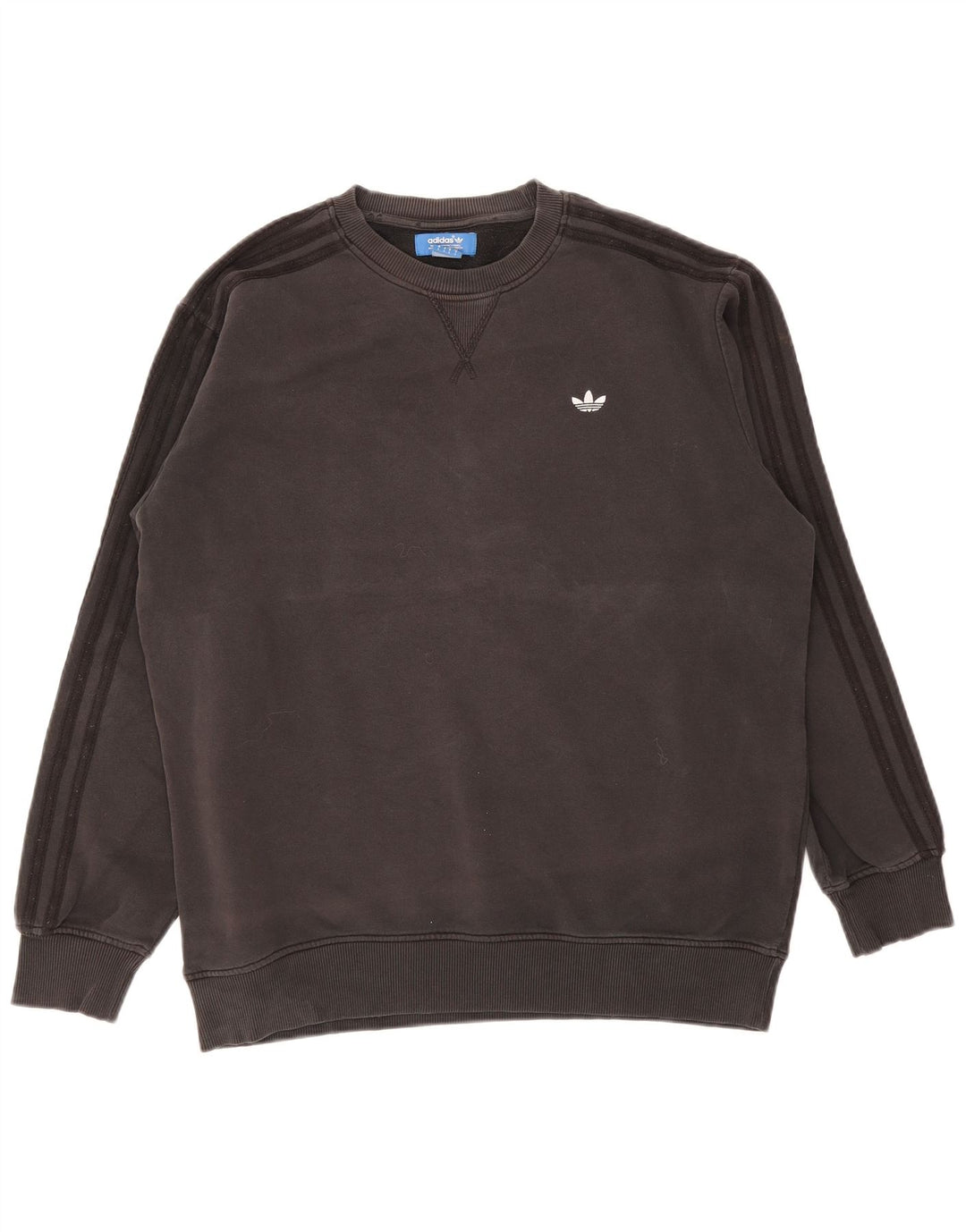 Adidas Sweat-shirt pour homme en coton gris Taille L
