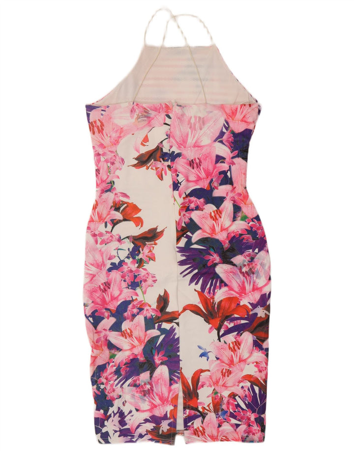 LIPSY Femme Robe Licou UK 12 Moyen Multicolore Floral Polyester