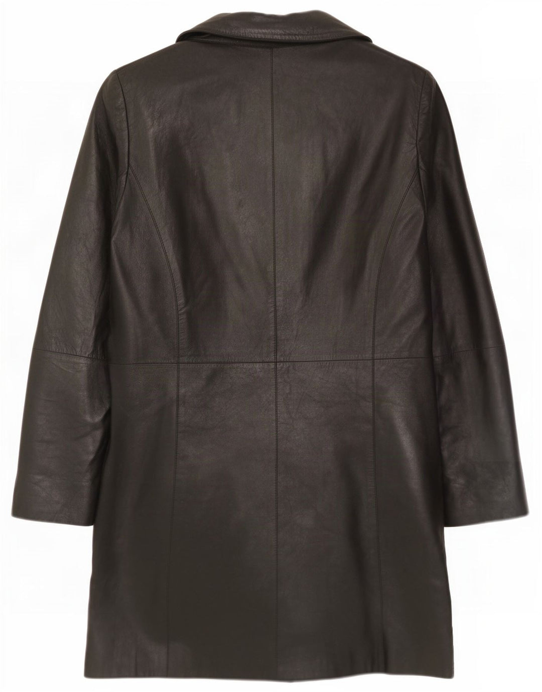 manteau en cuir femme vintage EU 36 Petit Noir