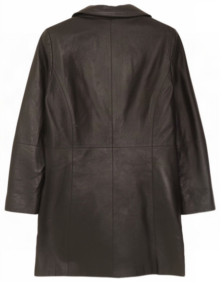 manteau en cuir femme vintage EU 36 Petit Noir