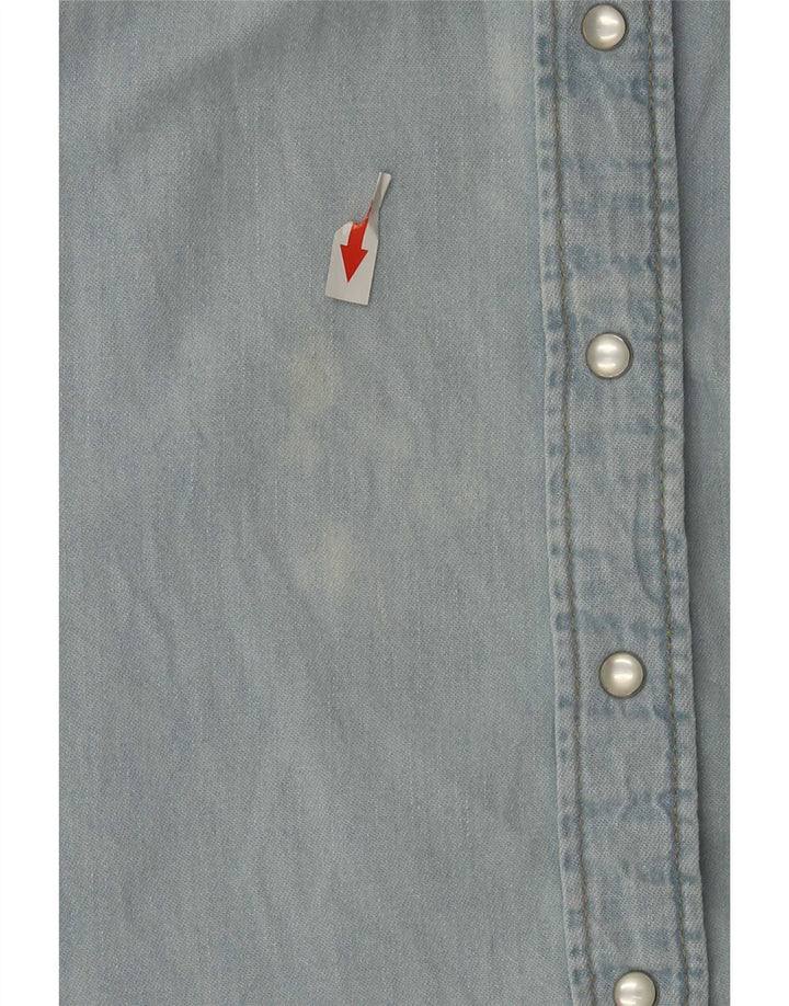 Benetton Chemise en jean pour femme UK 10 Small Bleu