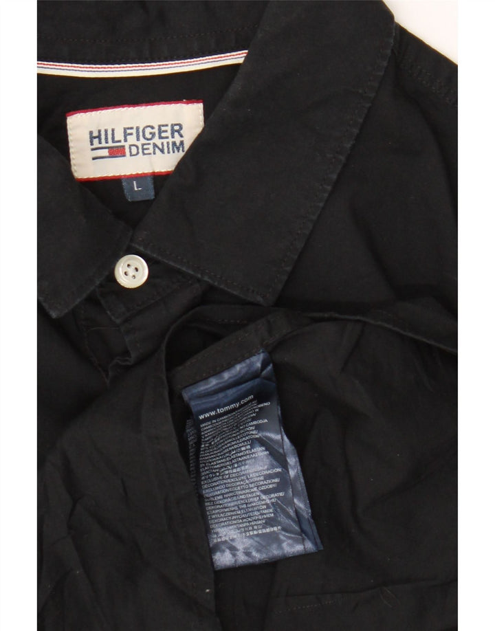 TOMMY HILFIGER Chemise Homme Large Noir Coton