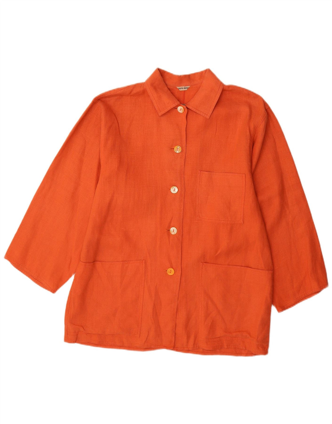 Penny Black Veste Blazer 5 Boutons Femme UK 12 Lin Orange Moyen