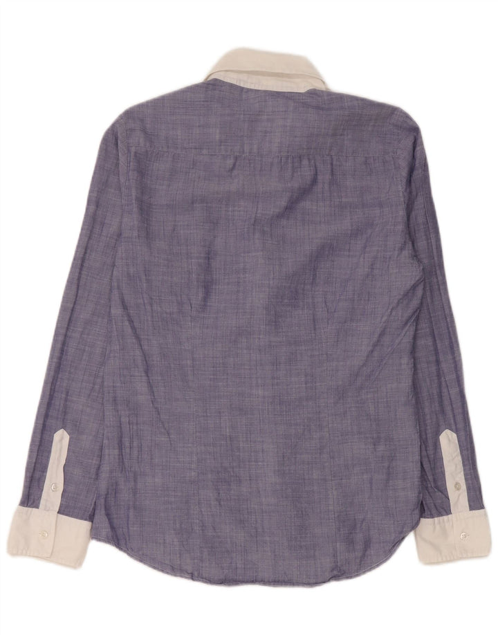 SIVIGLIA Chemise Femme Manches Longues Regular Fit IT 42 Bleu Moyen Colourblock