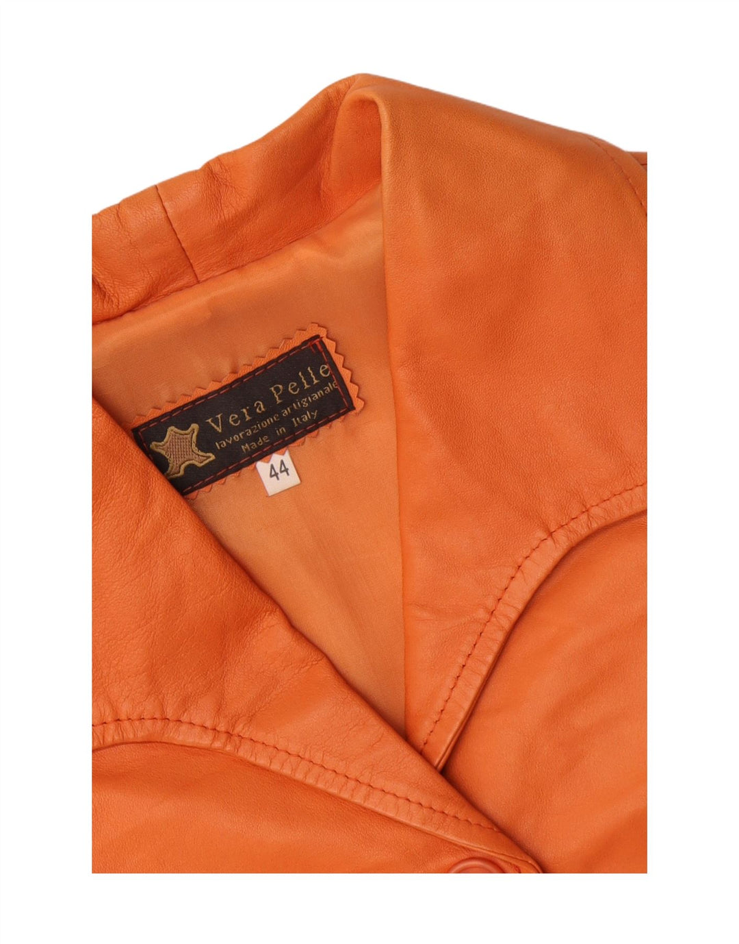 Lavorazione Artigianale Veste Blazer 3 Boutons Femme IT 44 Orange Moyen