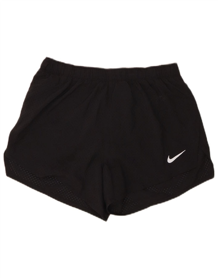 Nike Short de sport Dri Fit pour femme UK 14 Noir moyen Polyester