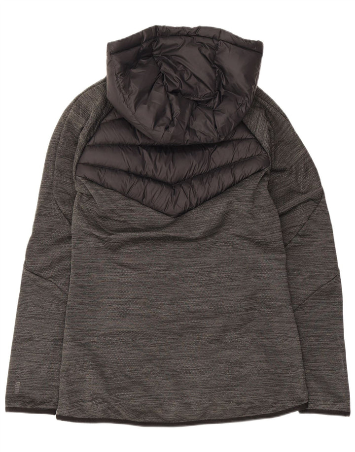 Puma Veste rembourrée à capuche pour femme UK 8 Small Gris Polyester