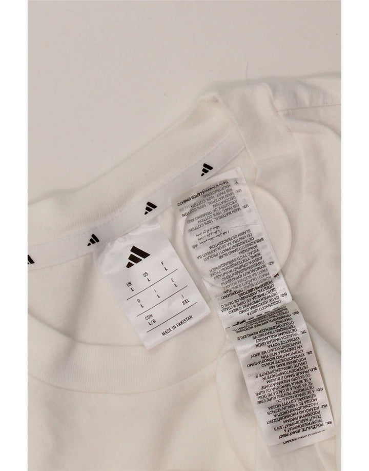 Adidas T-Shirt Homme Haut Grand Coton Blanc