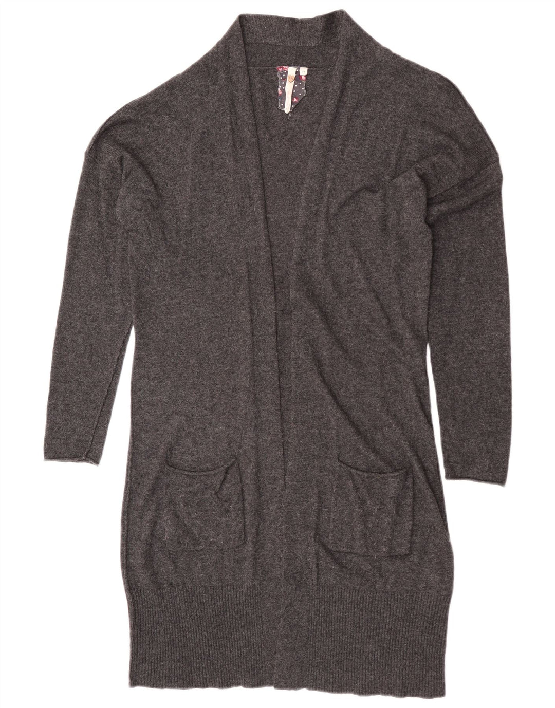 White Stuff Cardigan ouvert long pour femme UK 44 Viscose gris moyen