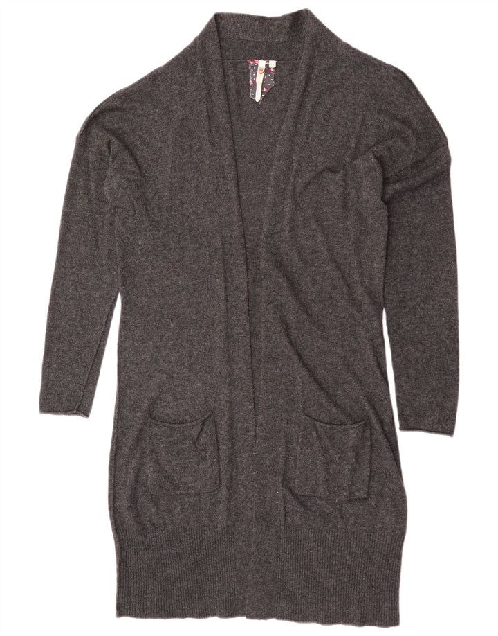 White Stuff Cardigan ouvert long pour femme UK 44 Viscose gris moyen