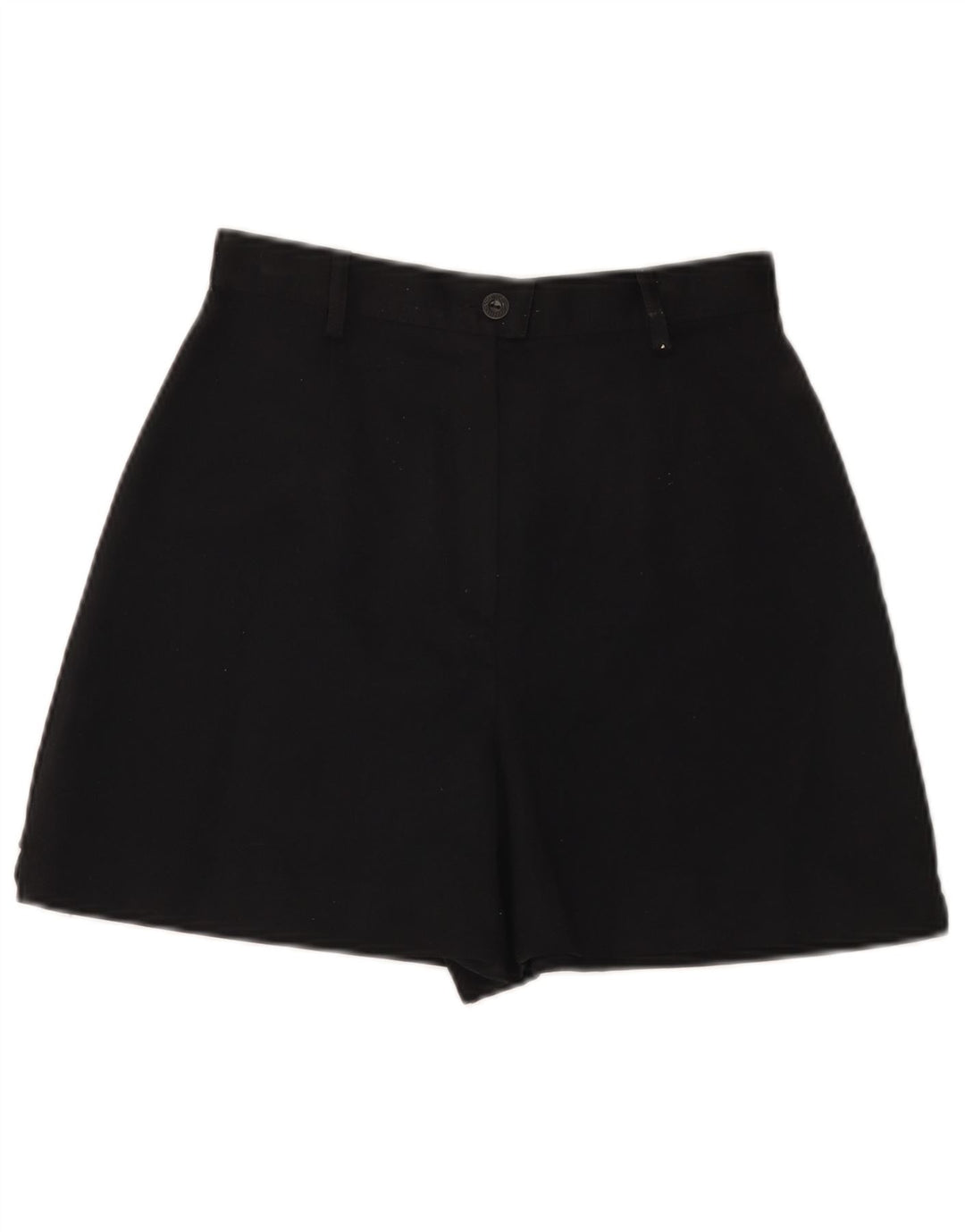Short décontracté taille haute vintage pour femme petit W26 noir polyester