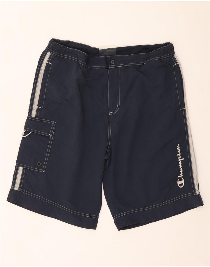 Champion Short de Bain Graphique Homme XL Bleu Marine Polyester