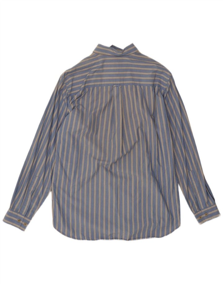 Marlboro Classics Chemise Homme Large Bleu Rayé Coton