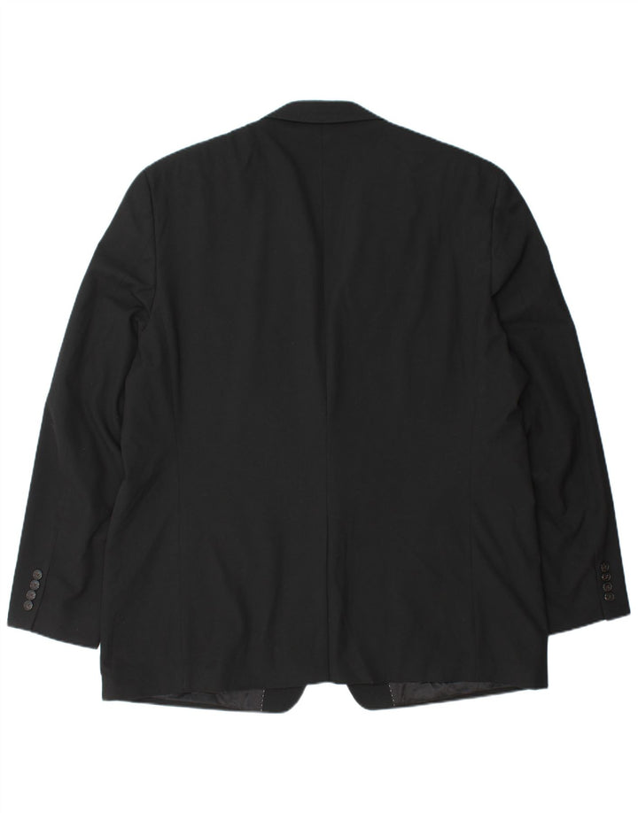CHAPS Veste blazer longue à 2 boutons pour homme UK 48 4XL Noir Polyester