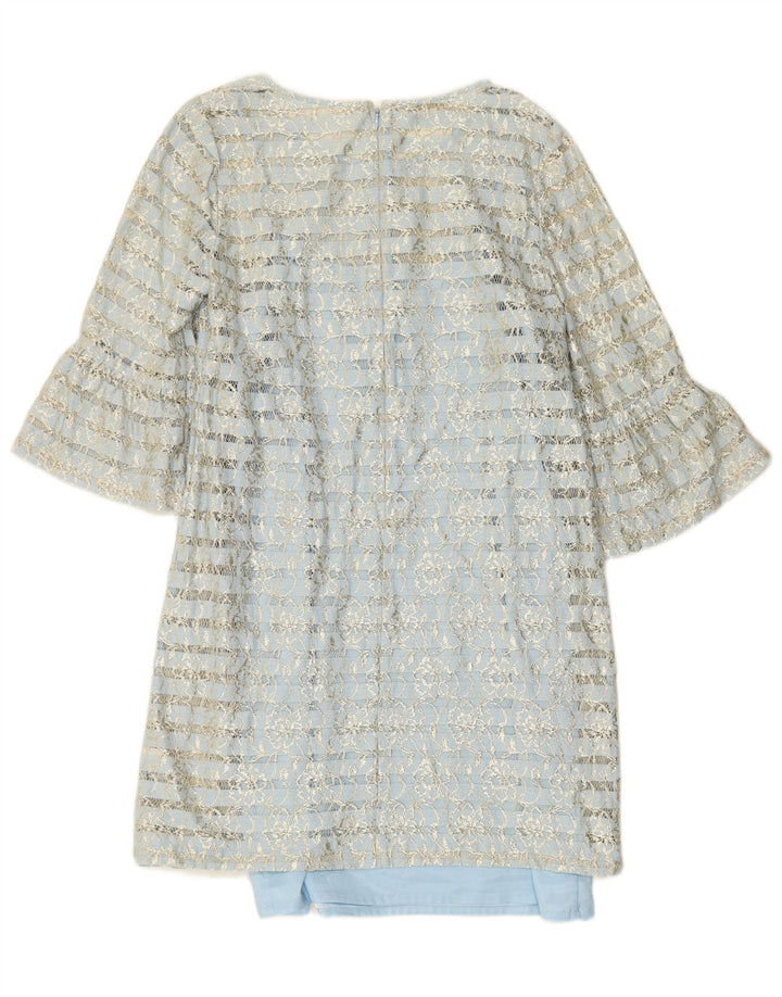 MONSOON Womens Shift Dress UK 10 Small  Blue Floral Nylon