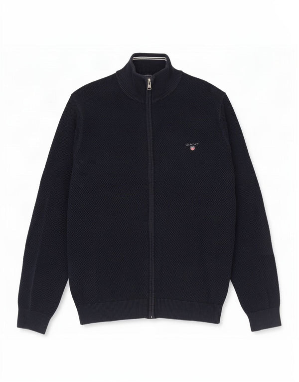 Gant Cardigan Homme Pull Large Bleu Marine Coton