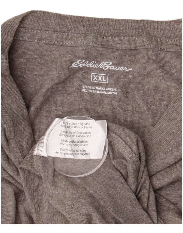 EDDIE BAUER T-Shirt Homme Top 2XL Gris Coton