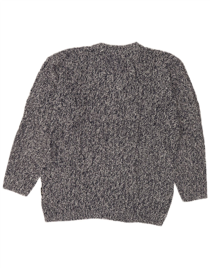 Lotto Pull Col V Homme Grand Acrylique Moucheté Bleu Marine