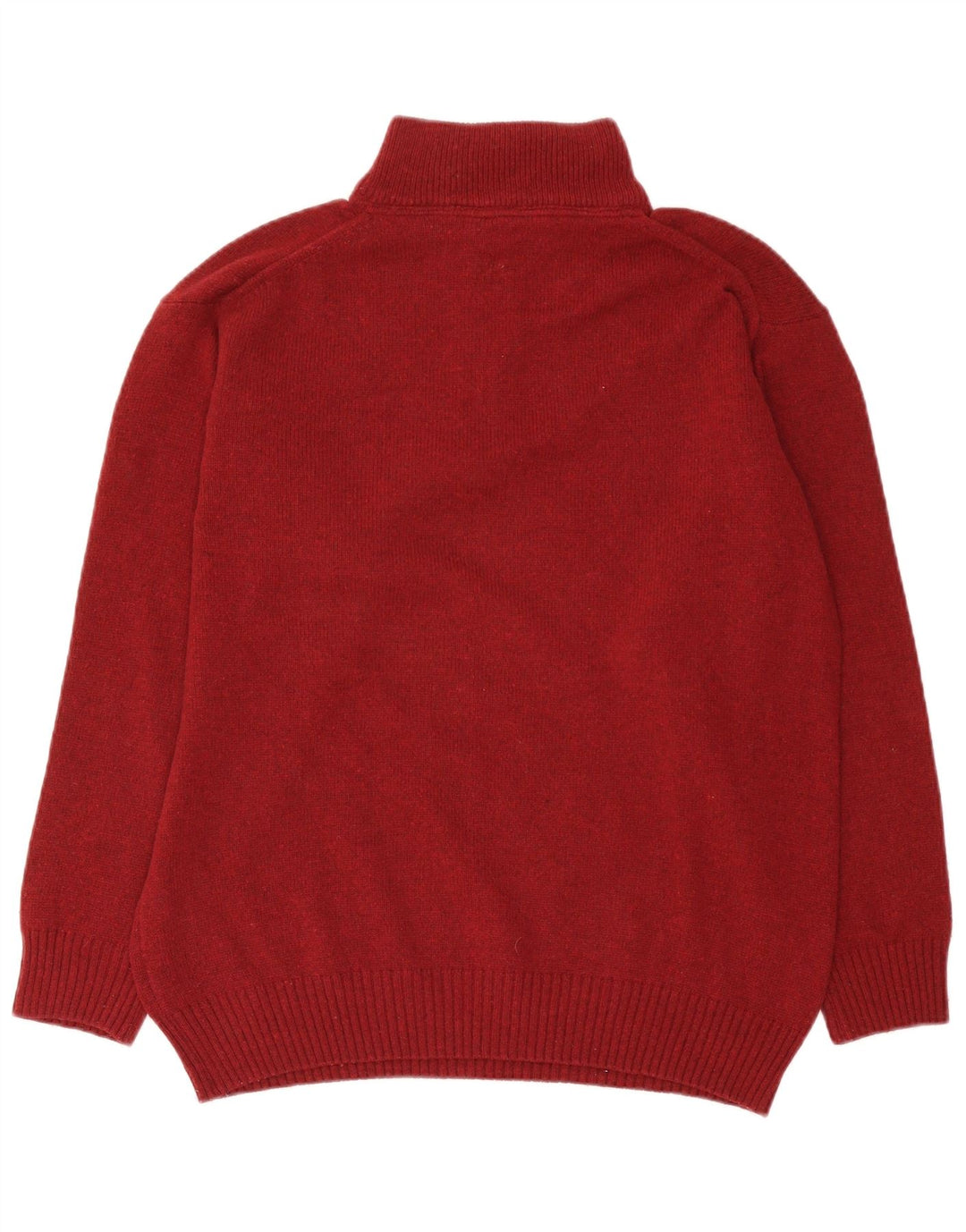 Murphy & Nye Pull à col zippé pour homme en laine bordeaux moyen