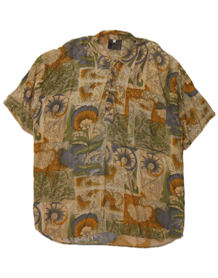 Chemise pull homme vintage IT 52 grand patchwork multicolore