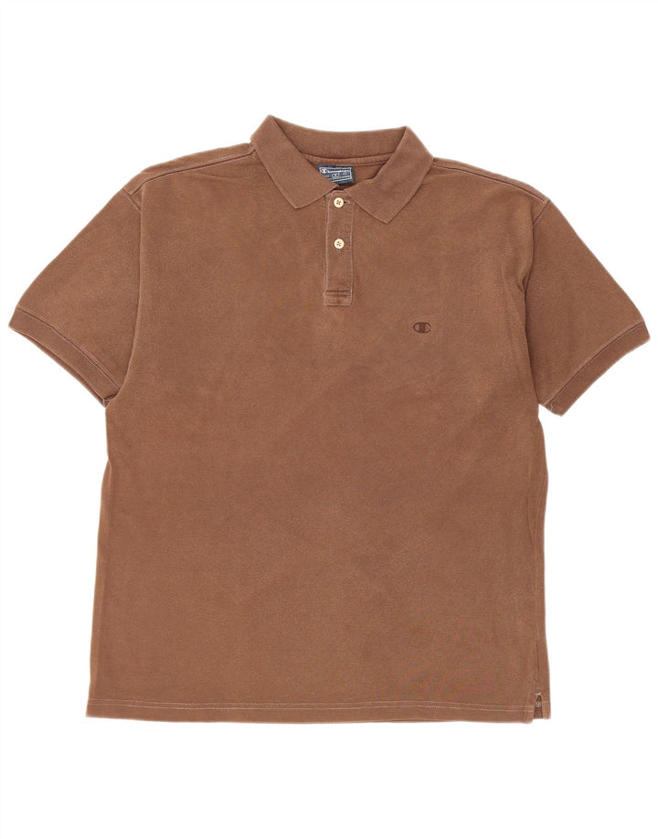 CHAMPION Polo Homme Petit Marron Coton
