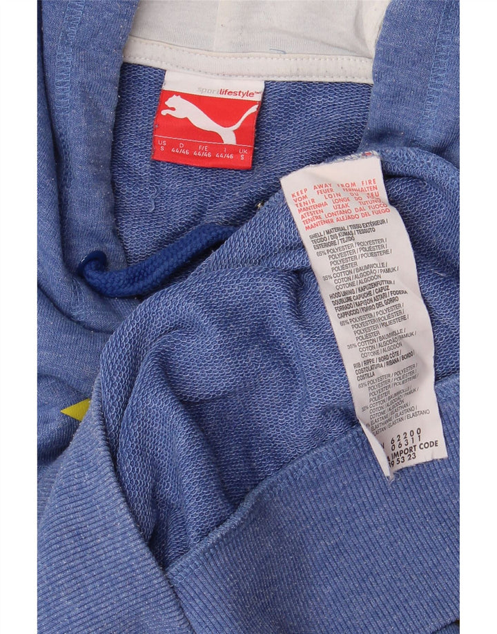 Puma Pull à capuche graphique homme petit bleu polyester