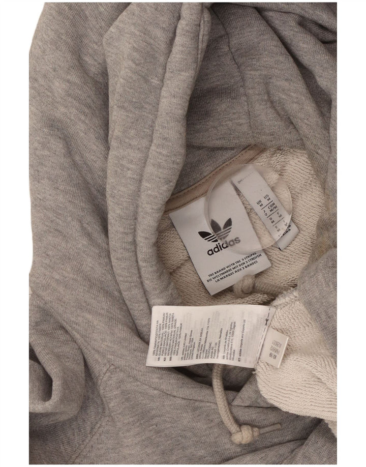 Adidas Pull à capuche graphique pour homme en coton gris moyen