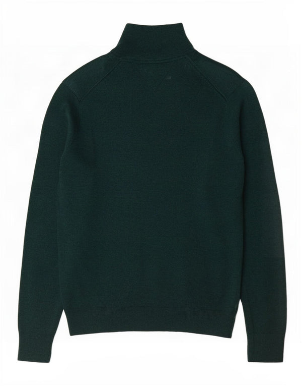 Tommy Hilfiger Pull col zippé pour homme 2XL Vert laine d'agneau