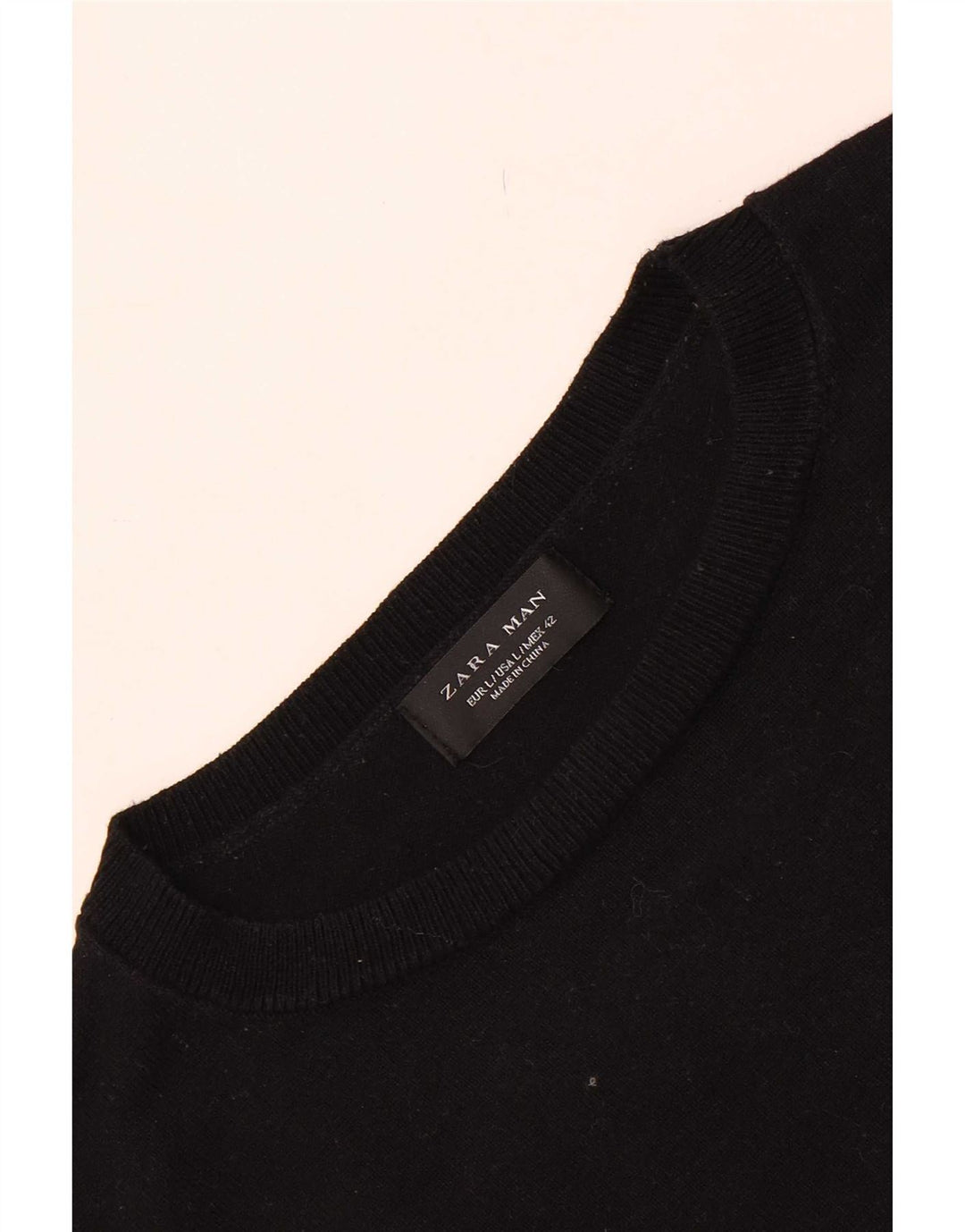 Zara Pull col bateau pour homme Noir Taille L
