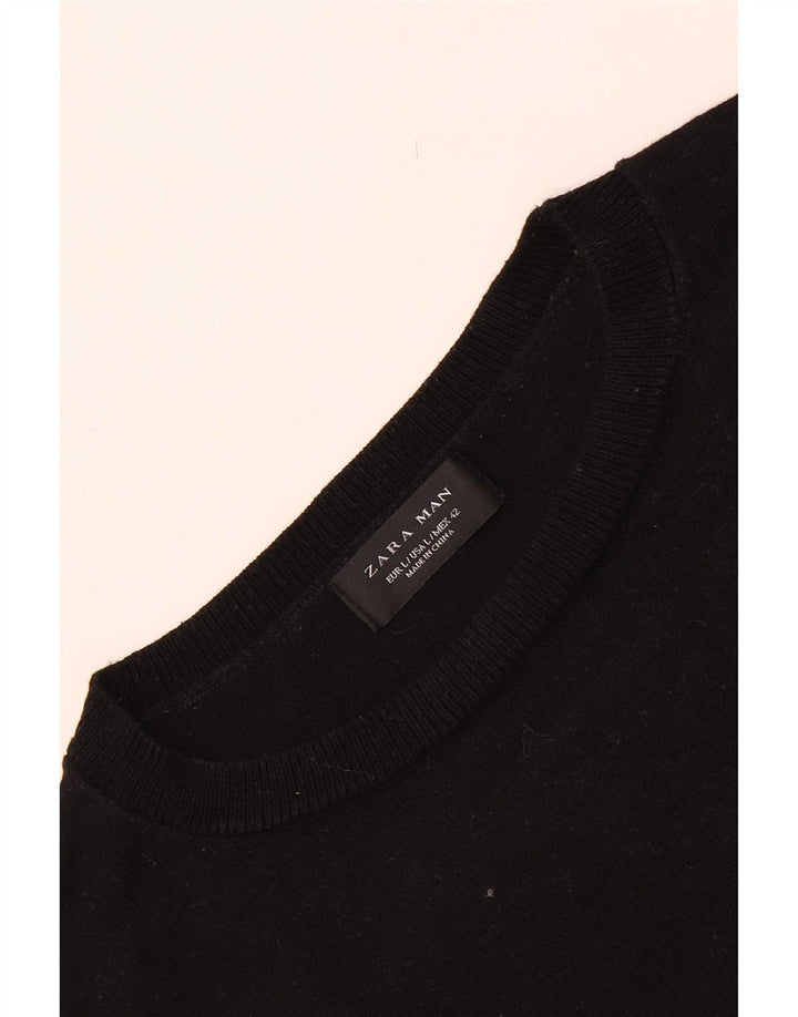 Zara Pull col bateau pour homme Noir Taille L