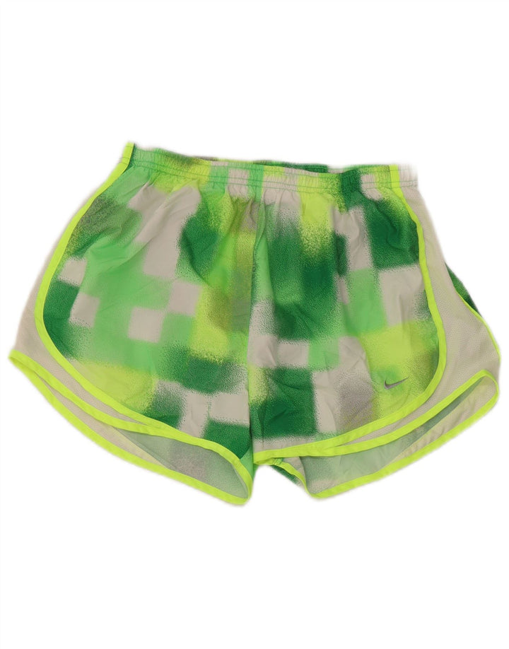 Nike Short de sport Dri Fit pour femme UK 12 Polyester géométrique vert moyen