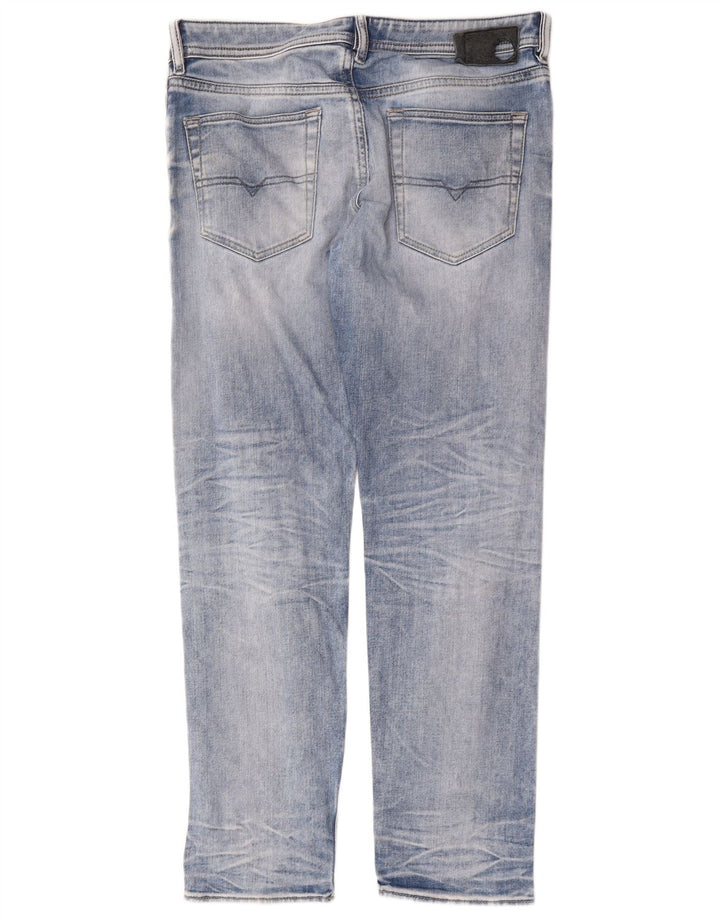 Diesel Jean Droit Homme W34 L30 Bleu Coton