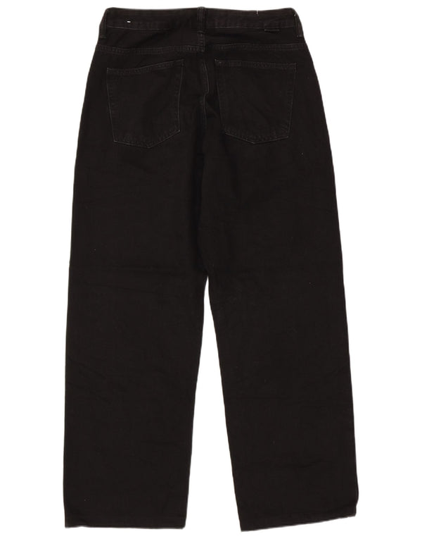 Zara Jean ample homme EU 38 Small W30 L30 coton noir