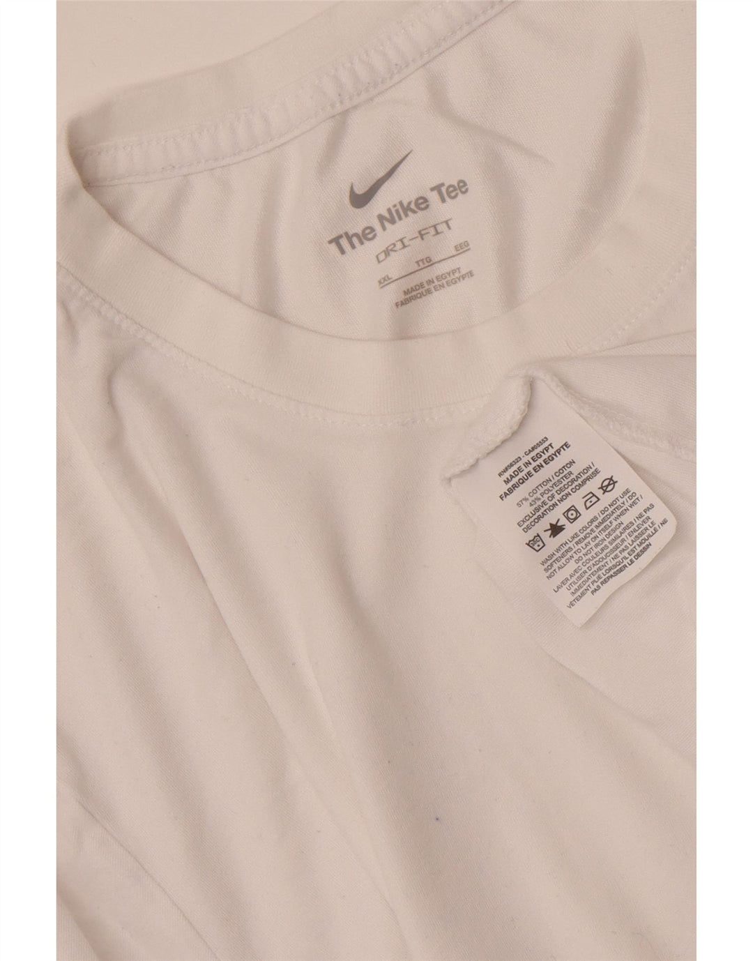 NIKE T-shirt Dri Fit pour homme en coton blanc 2XL