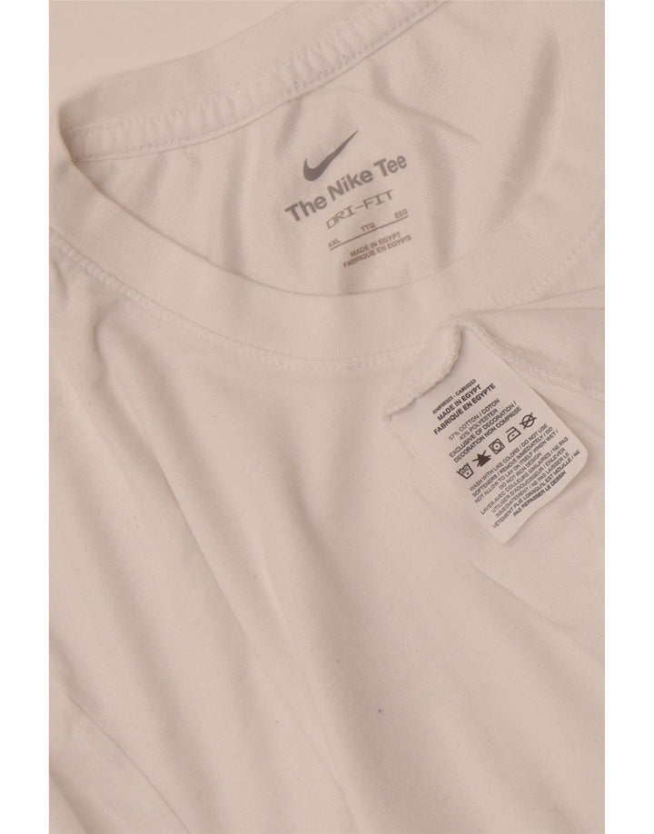 NIKE T-shirt Dri Fit pour homme en coton blanc 2XL