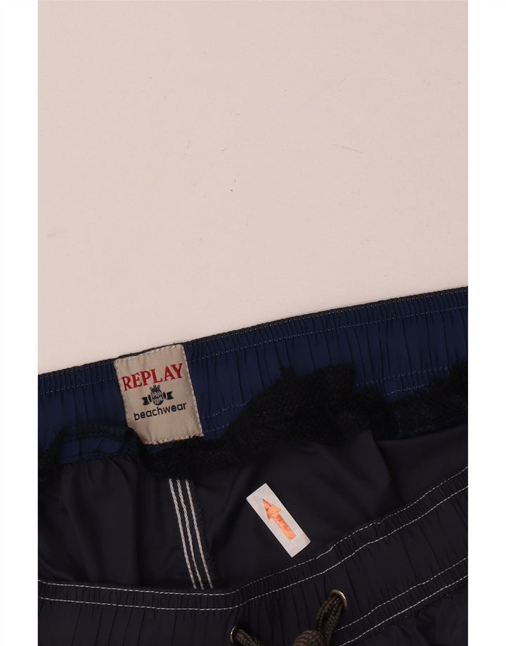 Replay Short de Bain Garçon 11-12 ans Large Bleu Marine Polyamide