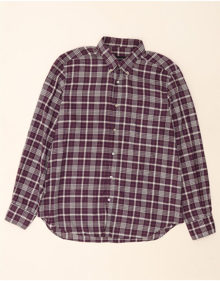 Massimo Dutti Chemise Homme XL Violet Carreaux